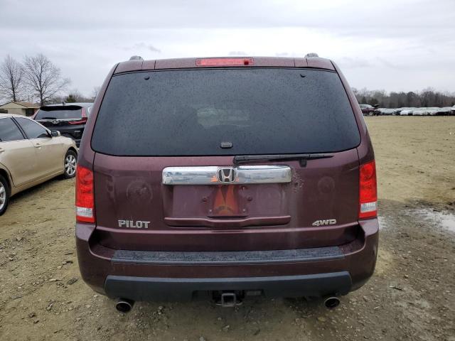 5FNYF4H62BB046953 - 2011 HONDA PILOT EXL BURGUNDY photo 6