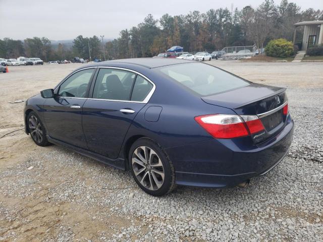 1HGCR2F50FA166511 - 2015 HONDA ACCORD SPORT BLUE photo 2