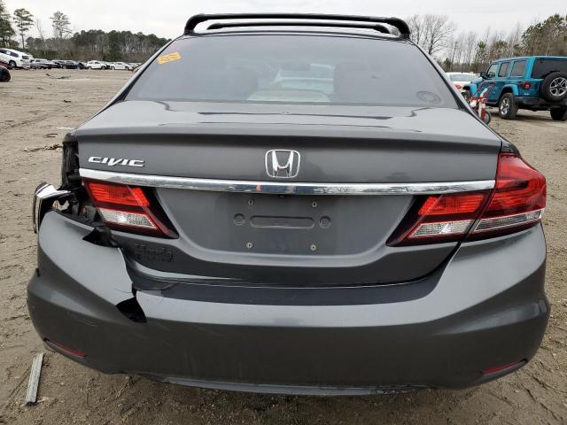 2HGFB2F8XDH522294 - 2013 HONDA CIVIC EX GRAY photo 6