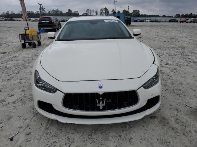 ZAM57RTA8E1109166 - 2014 MASERATI GHIBLI S WHITE photo 5