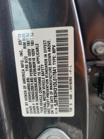 5J8TB3H31DL017841 - 2013 ACURA RDX BLACK photo 11