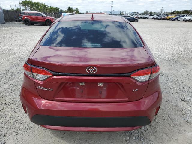 5YFEPMAE9NP370654 - 2022 TOYOTA COROLLA LE RED photo 6