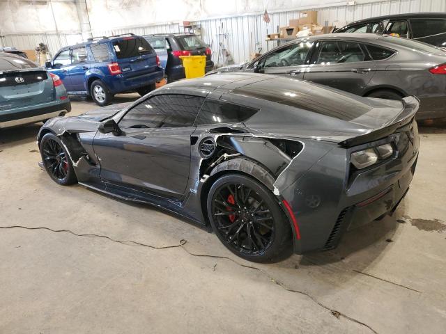 1G1YP2D67H5606735 - 2017 CHEVROLET CORVETTE Z06 1LZ GRAY photo 2