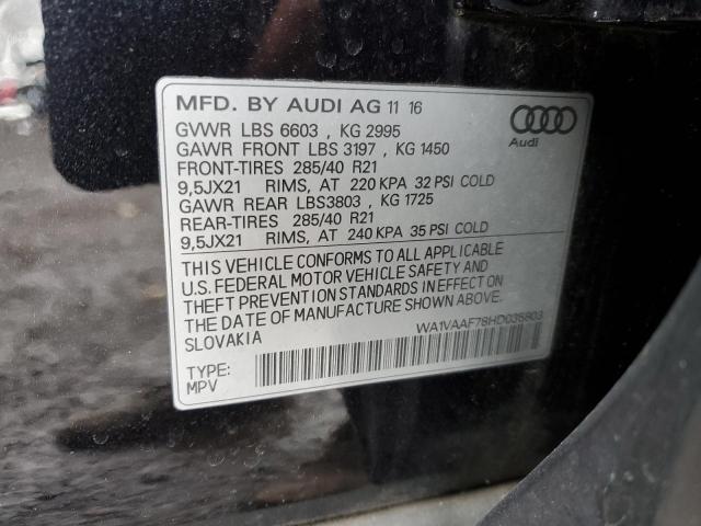 WA1VAAF78HD035803 - 2017 AUDI Q7 PRESTIGE 黑色 照片 14