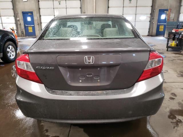 19XFB2F52CE087060 - 2012 HONDA CIVIC LX GRAY photo 6