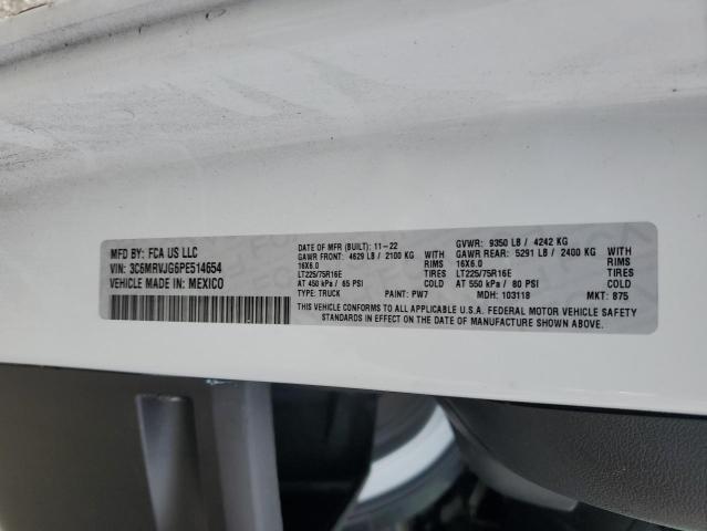 3C6MRVJG6PE514654 - 2023 RAM PROMASTER 3500 HIGH თეთრი ფოტო 12