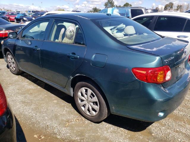 1NXBU40E39Z084137 - 2009 TOYOTA COROLLA BASE TEAL photo 2