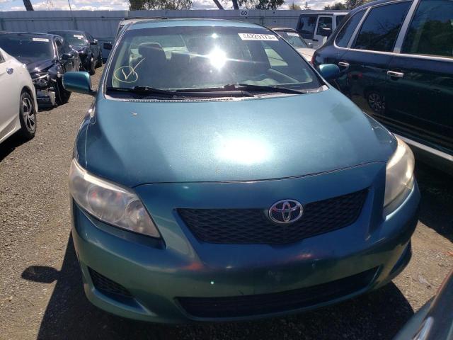 1NXBU40E39Z084137 - 2009 TOYOTA COROLLA BASE TEAL photo 5