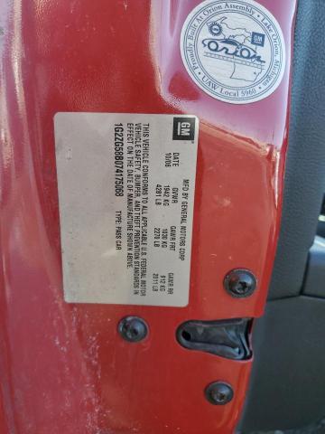 1G2ZG58B074175068 - 2007 PONTIAC G6 BASE RED photo 13