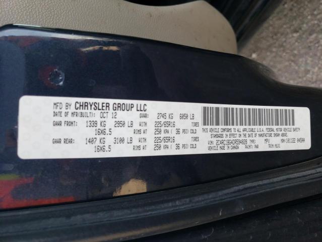 2C4RC1BG4DR594828 - 2013 CHRYSLER TOWN & COU TOURING გრაფიტი ფოტო 13