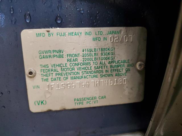 JF1SG67647H746180 - 2007 SUBARU FORESTER 2.5X LL BEAN BLUE photo 13