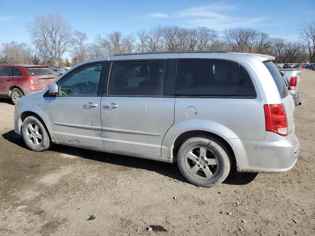 2C4RDGCG8CR264493 - 2012 DODGE CARAVAN SXT SILVER photo 2