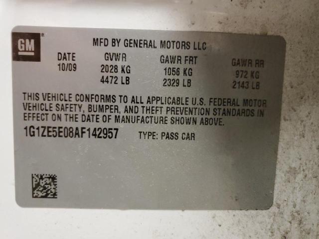 1G1ZE5E08AF142957 - 2010 CHEVROLET MALIBU LTZ თეთრი ფოტო 12