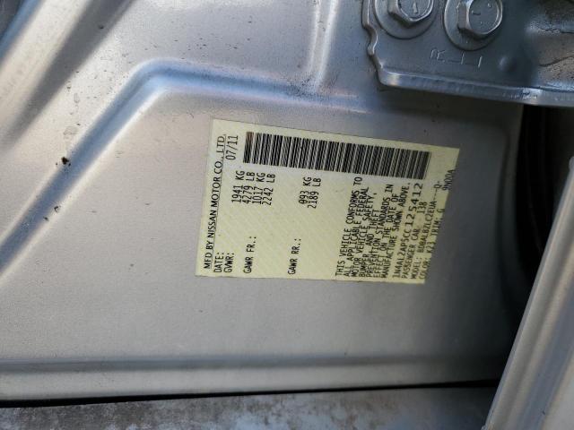 1N4AL2AP5CC125412 - 2012 NISSAN ALTIMA BASE SILVER photo 13