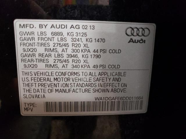 WA1DGAFE6DD011664 - 2013 AUDI Q7 PRESTIGE BLACK photo 13