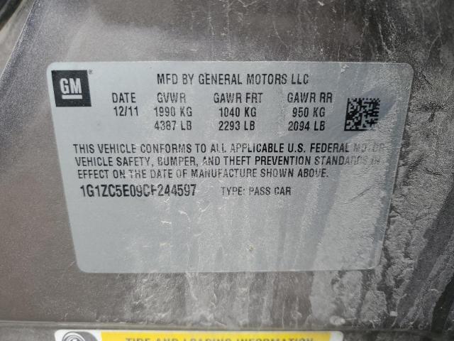 1G1ZC5E09CF244597 - 2012 CHEVROLET MALIBU 1LT 棕色 照片 12