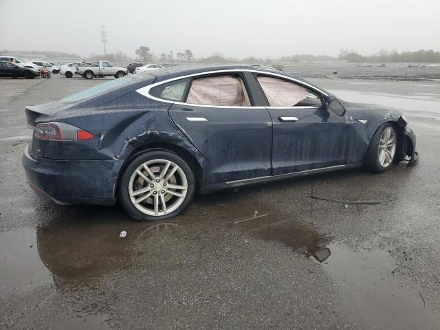 5YJSA1H13EFP41812 - 2014 TESLA MODEL S BLUE photo 3