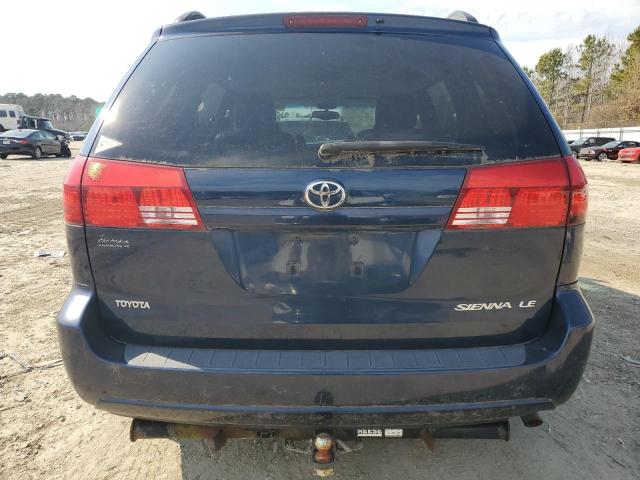 5TDZA23CX4S006395 - 2004 TOYOTA SIENNA CE BLUE photo 6