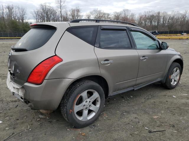 JN8AZ08W24W308815 - 2004 NISSAN MURANO SL TAN photo 3