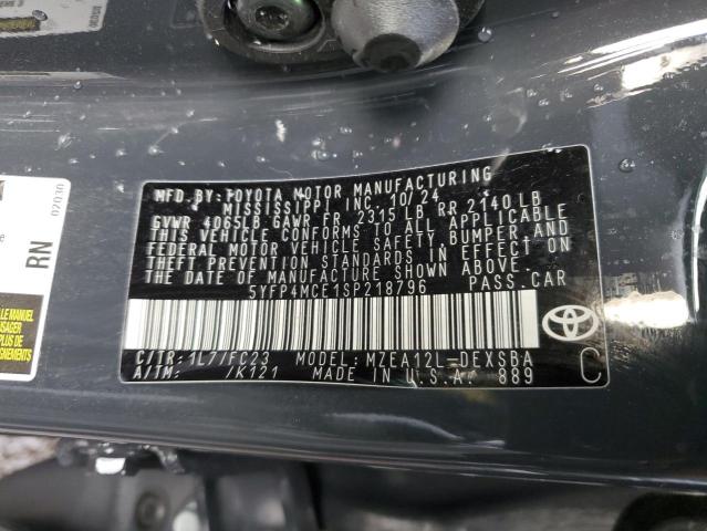 5YFP4MCE1SP218796 - 2025 TOYOTA COROLLA SE 灰色 照片 12