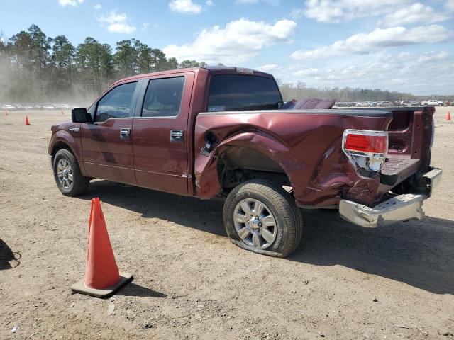 1FTEW1C82AFD16025 - 2010 FORD F150 SUPERCREW BURGUNDY photo 2