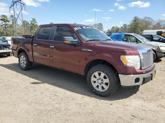 1FTEW1C82AFD16025 - 2010 FORD F150 SUPERCREW BURGUNDY photo 4