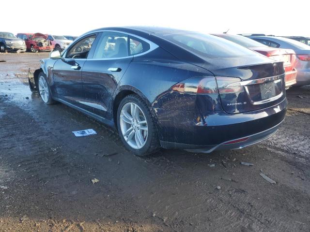 5YJSA1H16EFP44865 - 2014 TESLA MODEL S BLUE photo 2