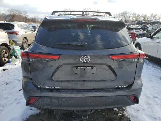 5TDGZRBH4LS004551 - 2020 TOYOTA HIGHLANDER XLE GRAY photo 6