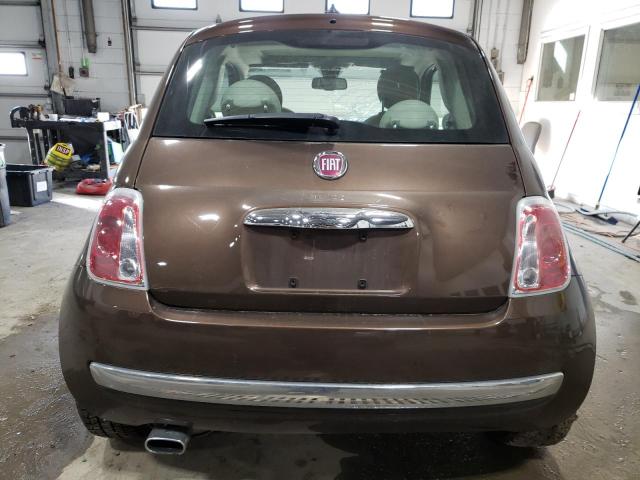 3C3CFFCR0CT260693 - 2012 FIAT 500 LOUNGE BROWN photo 6