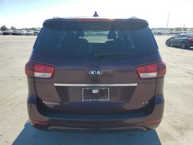 KNDMB5C19G6093671 - 2016 KIA SEDONA LX BURGUNDY photo 6