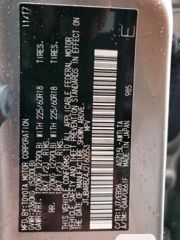 JTJBARBZ4J2160553 - 2018 LEXUS NX 300 BASE ნაცრისფერი ფოტო 13