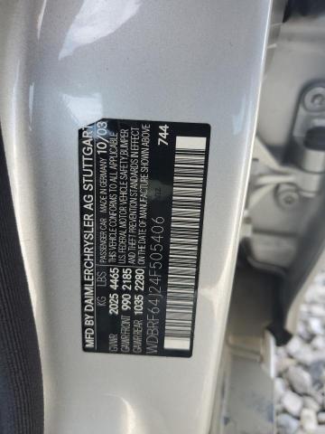 WDBRF64J24F505406 - 2004 MERCEDES-BENZ C 320 SILVER photo 12