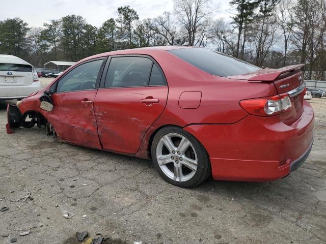 5YFBU4EE3DP106625 - 2013 TOYOTA COROLLA BASE RED photo 2