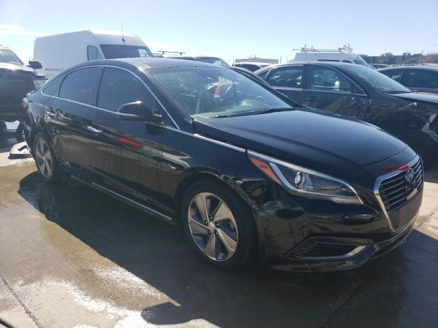 KMHE34L18GA028217 - 2016 HYUNDAI SONATA HYBRID BLACK photo 4