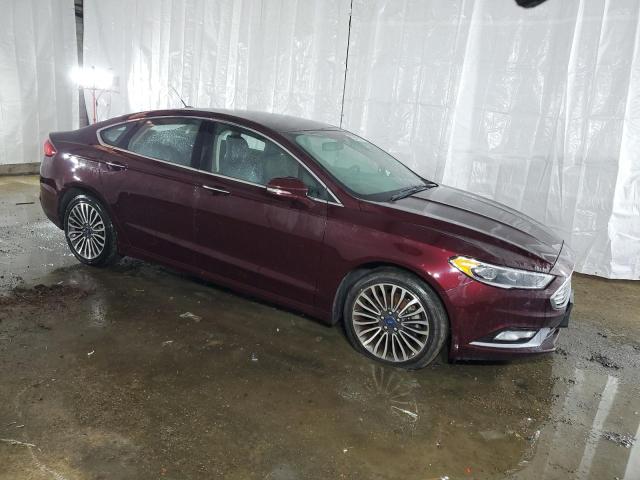 3FA6P0T90HR261565 - 2017 FORD FUSION SE BURGUNDY photo 4