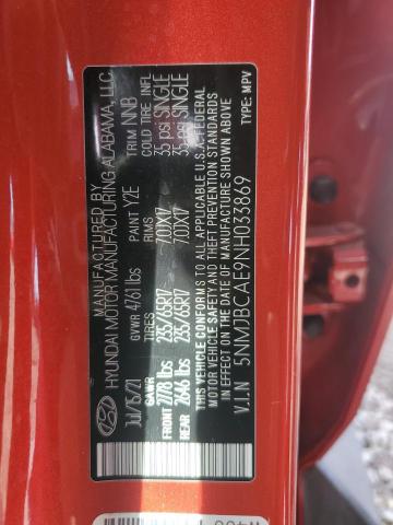 5NMJBCAE9NH033869 - 2022 HYUNDAI TUCSON SEL RED photo 13