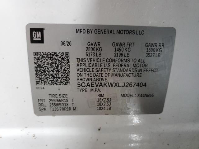 5GAEVAKWXLJ267404 - 2020 BUICK ENCLAVE ESSENCE 白色 照片 13