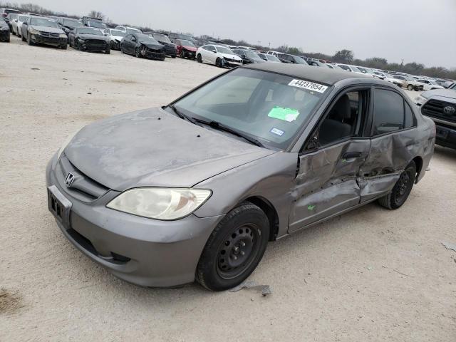 2HGES16365H519792 - 2005 HONDA CIVIC DX VP ნაცრისფერი ფოტო 1