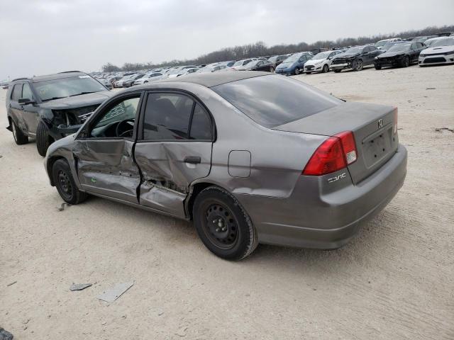 2HGES16365H519792 - 2005 HONDA CIVIC DX VP ნაცრისფერი ფოტო 2