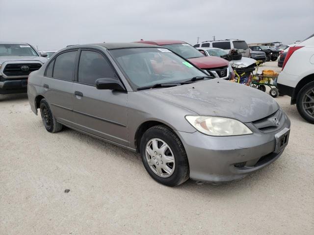 2HGES16365H519792 - 2005 HONDA CIVIC DX VP ნაცრისფერი ფოტო 4