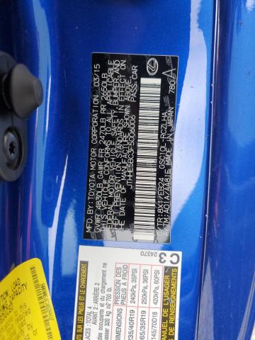 JTHHE5BC3F5006006 - 2015 LEXUS RC 350 BLUE photo 13