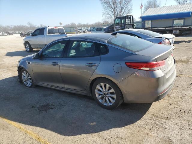 5XXGU4L31GG091241 - 2016 KIA OPTIMA EX GRAY photo 2