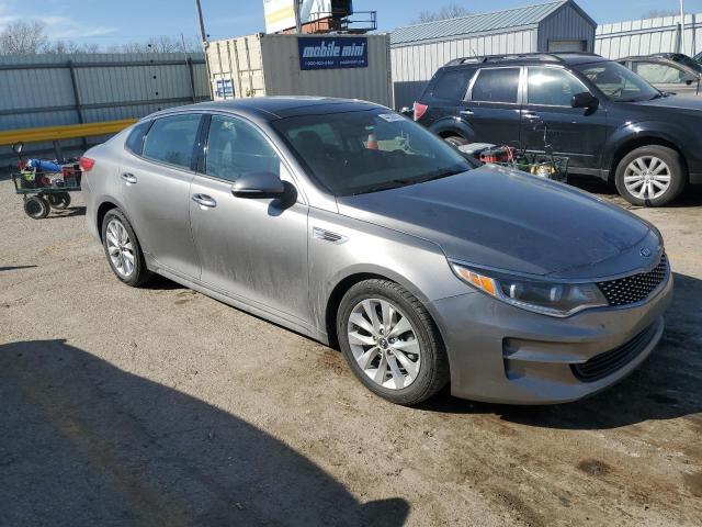 5XXGU4L31GG091241 - 2016 KIA OPTIMA EX GRAY photo 4