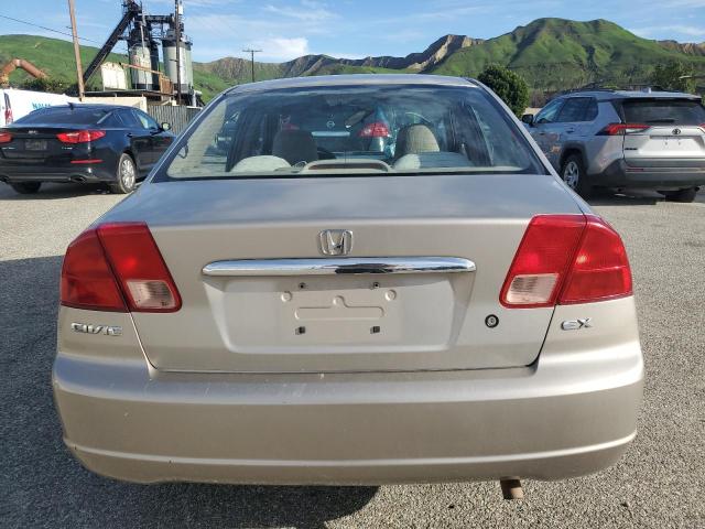 1HGES25701L003449 - 2001 HONDA CIVIC EX BEIGE photo 6