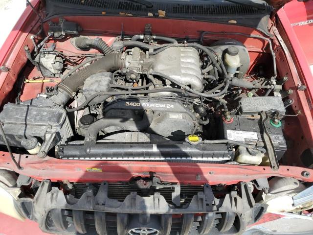 5TEGN92N83Z303237 - 2003 TOYOTA TACOMA DOUBLE CAB PRERUNNER RED photo 11