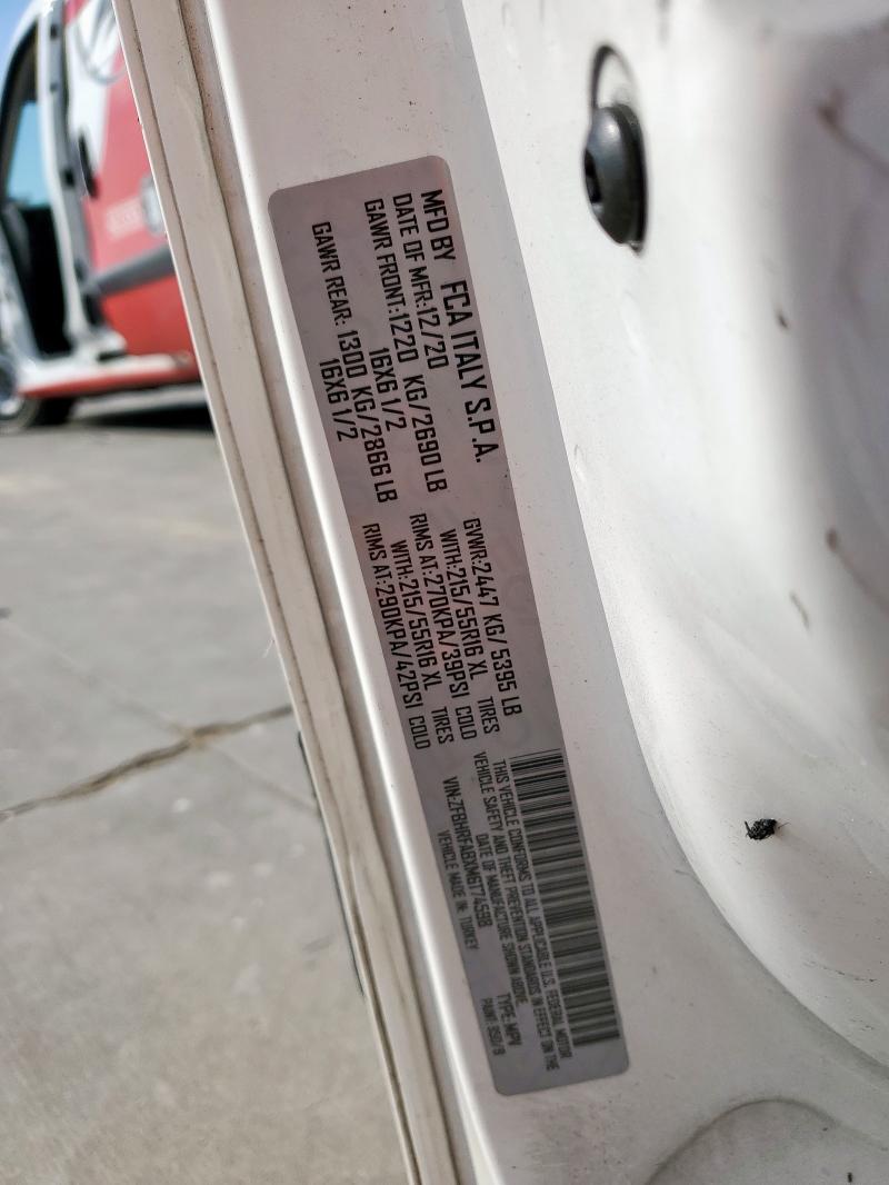 ZFBHRFABXM6T74598 - 2021 RAM PROMASTER WHITE photo 14