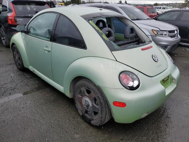 3VWDD21C0YM498958 - 2000 VOLKSWAGEN NEW BEETLE GLX მწვანე ფოტო 2