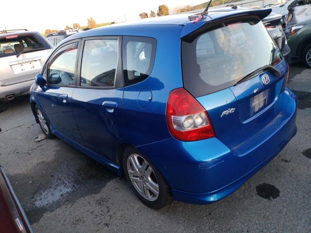 JHMGD37637S001025 - 2007 HONDA FIT S BLUE photo 2