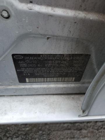 5NPEB4AC6BH087134 - 2011 HYUNDAI SONATA GLS SILVER photo 12