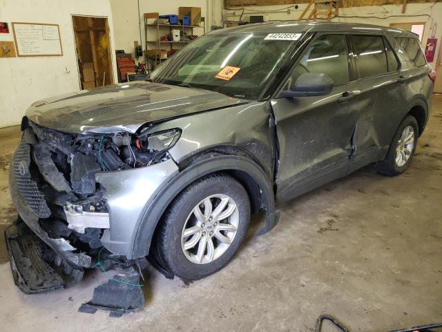 1FM5K8AW6MNA14524 - 2021 FORD EXPLORER POLICE INTERCEPTOR GRAY photo 1
